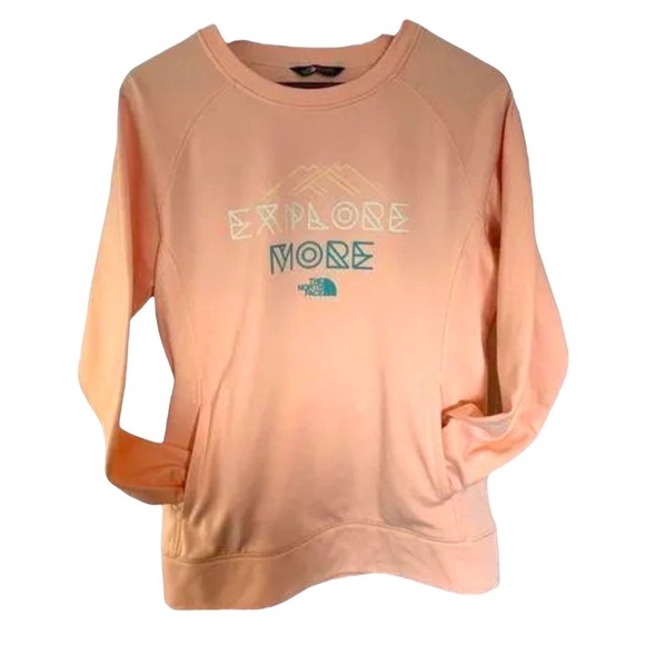 The North Face Tops - THE NORTH FACE Logo Explore More Lightweight Sweatshirt in Peach Size XL